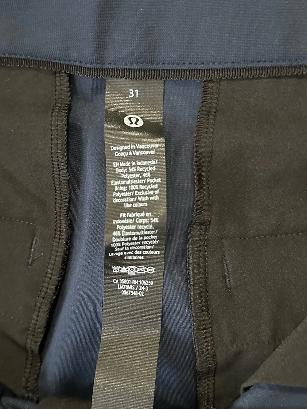 Lululemon Men’s ABC Classic Fit Stretch Shorts 9”Inseam Warpstreme Navy